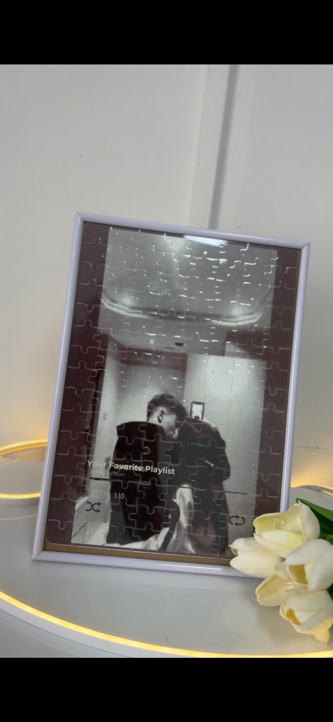 Tablou puzzle stil Spotify personalizat